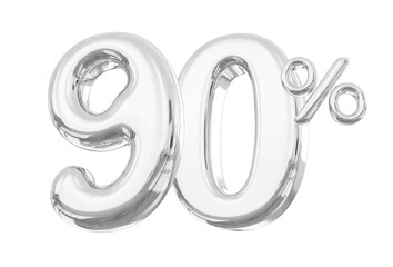 90% Percent Promotion Silver 3D