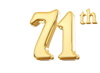 74th Anniversary Gold Number 