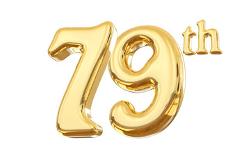 79th Anniversary Gold Number 