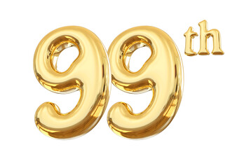 99th Anniversary Gold Number 