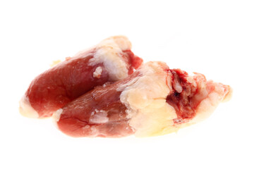 The heart in the white background