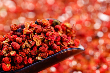 Chinese prickly ash on a white background