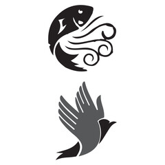 fish icon vectors illustration symbol