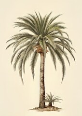 Fototapeta na wymiar Palm tree on a white background