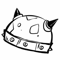 Illustration of sword, shield and helmet for books, games and activities involving role-playing.