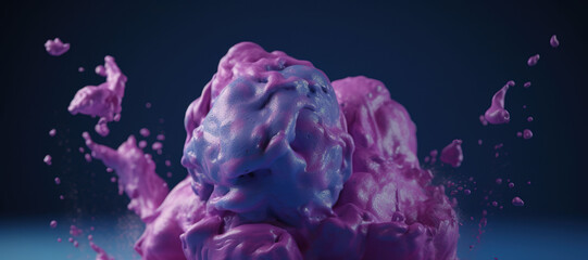 splash of blueberry ice cream, thick, melt 14