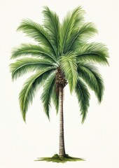 Obraz premium Palm tree on a white background
