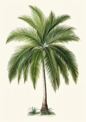 Palm tree on a white background