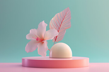 Abstract 3d rendered background minimalistic style