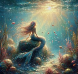 Amazing Mermaid In Sea (1) 1