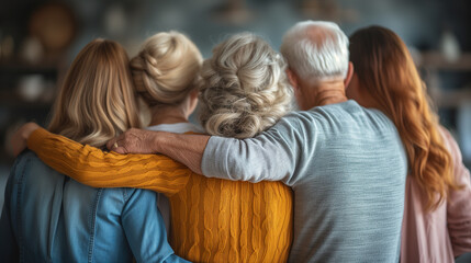 Group of small home group members praying.
