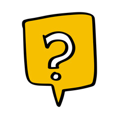 question mark in bubble speech