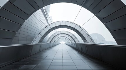 Obraz premium blue corridor at the tunnel