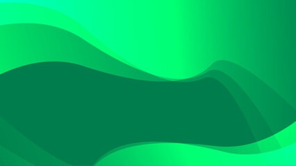 Emerald Waves Abstract Background, A vibrant and smooth abstract background featuring elegant waves of various shades of green, creating a calming and aesthetic visual experience.