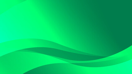 Emerald Waves Abstract Background, A vibrant and smooth abstract background featuring elegant waves of various shades of green, creating a calming and aesthetic visual experience.