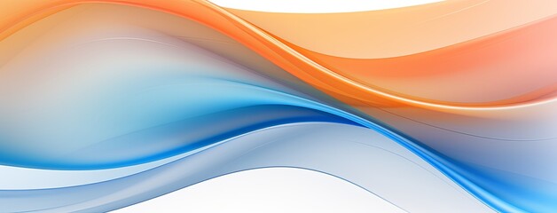 abstract blue and orange wavy pattern on a grey background