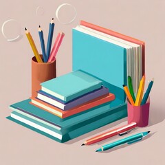 Fototapeta premium school supplies