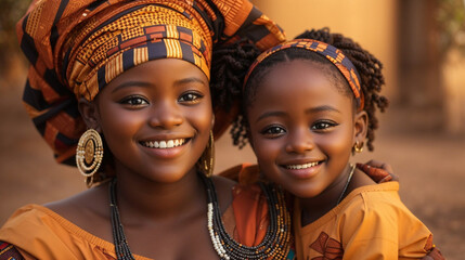 Beautiful in African culture Women men children smiling