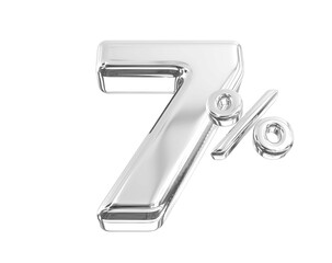 7% Promotion Sale off in silver 3d 
