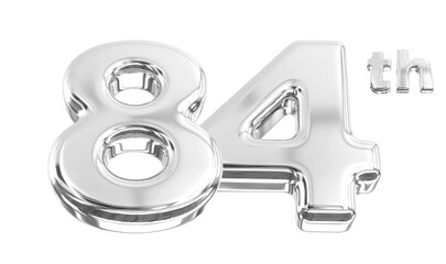 84th Anniversary Silver Number 3D 