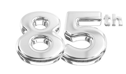 85th Anniversary Silver Number 3D 