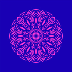 Circular pattern in form of mandala for Henna, Mehndi, tattoo, decoration. Decorative ornament in ethnic oriental style. Coloring book page, Oriental pattern, vector illustration. logo vintage