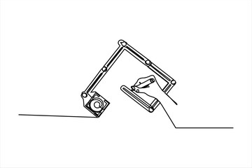 continuous line vector illustration design
 ruler tool