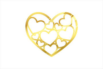 Heart Laser Metallic Sticker Design