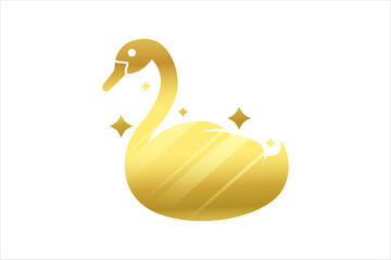 Swan Laser Metallic Sticker Design