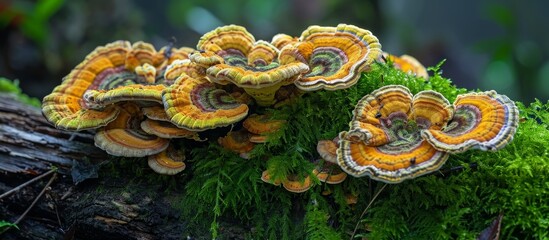 Tiger's eye fungus, Coltricia perennis thriving in its habitat.