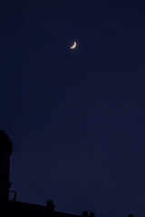 감성 배경화면/초승달 달빛 풍경사진