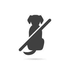 Vector Isolated No Dog Icon