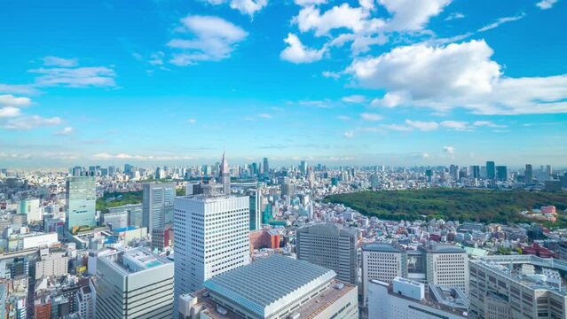青空広がる大都会東京タイムラプス　2023