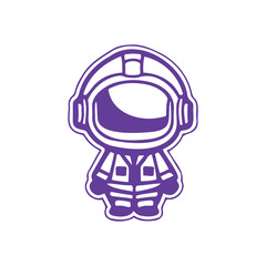 Blue Baby Astronaut Character Illustration