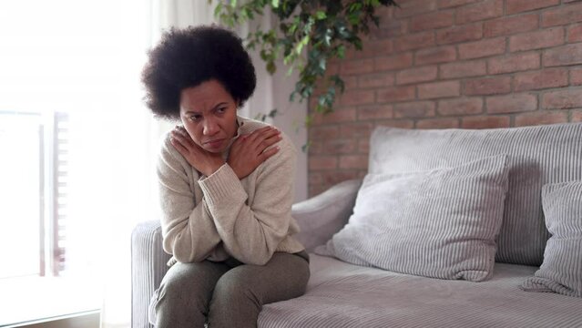 African American woman feeling depressed