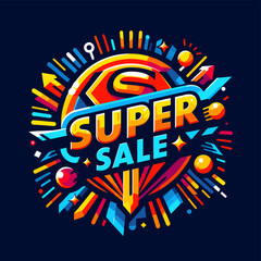 super sale logo design image for free