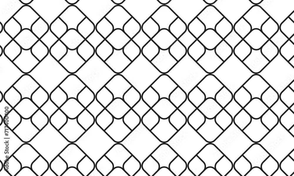 Poster abstract modern black rounded line stylish pattern.