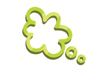 Green Decor Flat Sticker Design