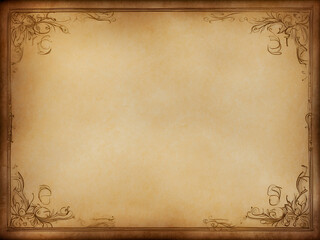 Old parchment with modest frame