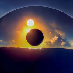 Obraz premium sun and moon
