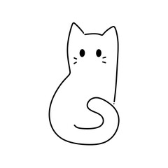cat line art cat line drawing
