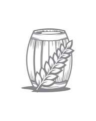 Fototapeta na wymiar barrel logo , beer logo vector