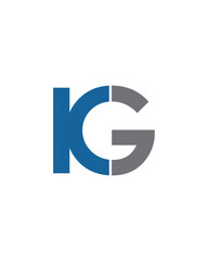 kg initial logo , font logo