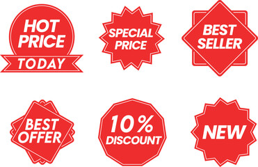 Hot Price Today, Special price, best seller, best offer, 10% discount, new tags Best discount offer banners. Price deal sale stickers. Black Friday special offer tags. Sale bubble coupon. Promotion