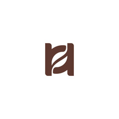Initial R and Coffee Logo Design