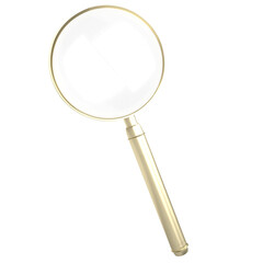 The magnifying glass png image  3d rendering.