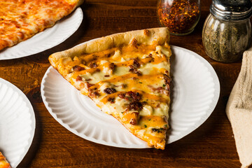 Slice of chipotle chicken pizza