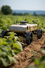 Crop-scouting robot patrolling fields for pests and diseases, Generative AI