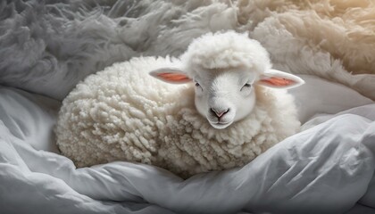 可愛いふわふわの羊さん