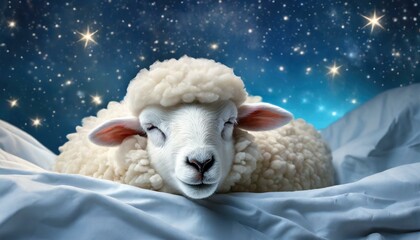 リラックスしているふわふわの羊